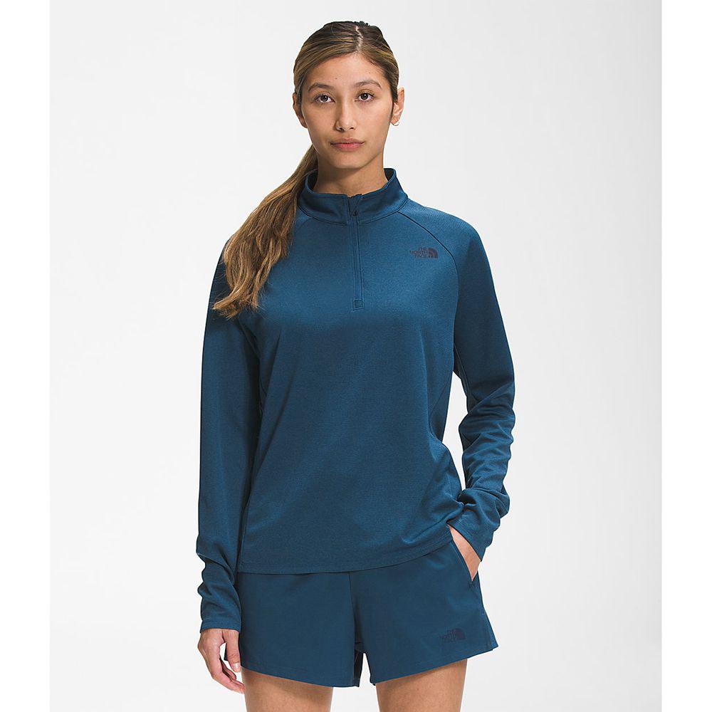 The North Face Wander ¼ Zip Γυναικεια Active Tops - Μπλε (USMF67243)